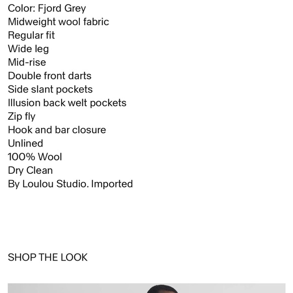 Frankie Shop LOULOU STUDIO SBIRU WIDE LEG WOOL TROUSERS - Brand NWT - Picture 6 of 9